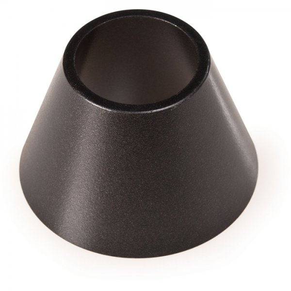 Park Tool 750.2 centring cone adapter for integrated and 1.5-inch headsets, low-profile workshop tool for bicycle maintenance.