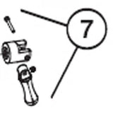 Park Tool 1680-2 clamp handle assembly for PCS-9 repair stand, workshop tool replacement, with metal and plastic components.
