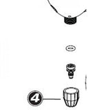 Park Tool PFP-4 head and hose compression fitting replacement part for workshop bicycle repair and maintenance.