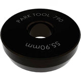 Park Tool 790-Pilot 55.90mm headset facing alignment tool for HTR-1, used in bicycle workshop maintenance and repair.