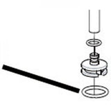 Park Tool 1087 replacement plunger gasket for PFP-3 and PFP-6 workshop pump models, shown in close-up view.