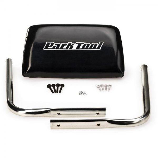 Park Tool STL-3K ergonomic back rest for STL-1.2 workshop stool, providing support and comfort during bike maintenance tasks.