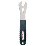 Cyclo Tools 14mm cone spanner for bicycle wheel maintenance, showing a durable workshop tool with a metal handle and open-ended design.