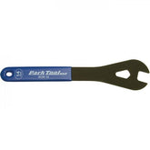 Park Tool SCW-14 14mm shop cone wrench for bicycle wheel maintenance, showing the durable tool with a black handle and metal head.