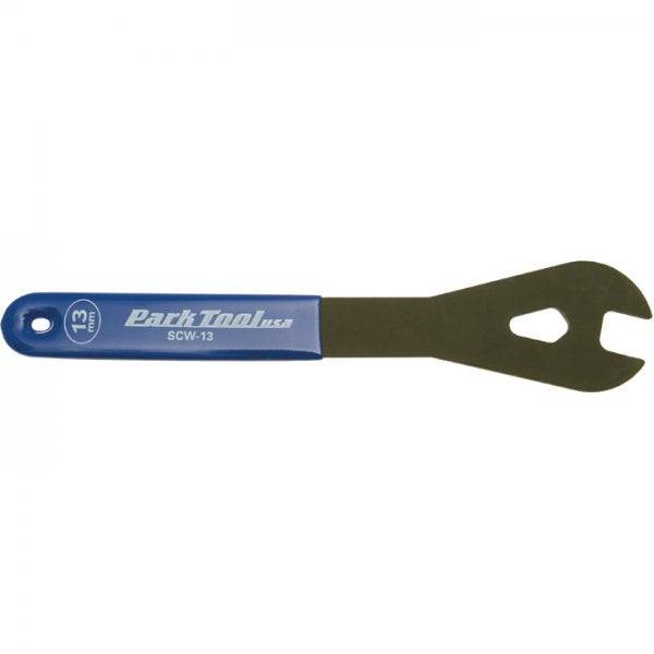 Park Tool SCW-16 16mm shop cone wrench for bicycle repair, featuring durable steel construction and ergonomic handle.