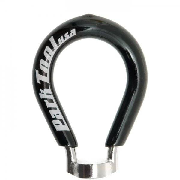 Park Tool SW-0 spoke wrench with vinyl handle for 0.127-inch 80 gauge spokes, workshop tool for bike wheel maintenance.