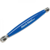 Park Tool SW-13 spoke wrench for Mavic 6-spline nipples, 5.5mm and 9mm wheel spokes, in a workshop setting.