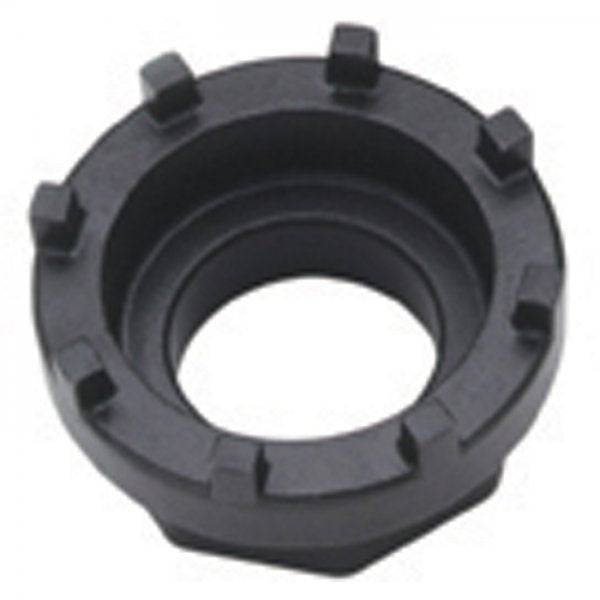 Park Tool BBT-18 bottom bracket tool with 8-tooth splines for Shimano and ISIS Drive bikes, used in workshop maintenance.