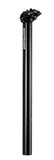 Bontrager Comp alloy bike seatpost with 2-bolt adjustable clamp for road and mountain bikes, showcasing sleek silver design.