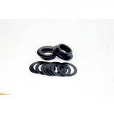 Wheels Manufacturing 386Evo to 24mm crank spindle shims for Shimano HollowTech-II bike components on a white background.