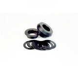 Wheels Manufacturing BBRight to 24mm crank spindle shims for Shimano HollowTech-II bicycle components, shown in the image.