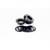 Wheels Manufacturing BBRight to 24/22mm crank spindle shims for SRAM compatibility, shown on a bike component.