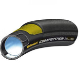 Continental Competition 28-inch tubular racing tyre with BlackChili compound for road cycling, shown in black.