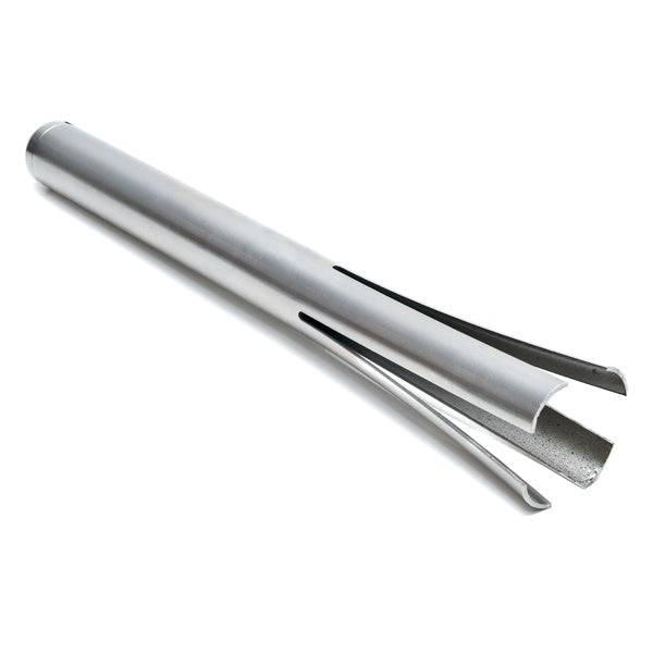 Fat Spanner headset cup remover tool for bike maintenance, shown in a workshop setting with the tool in use.