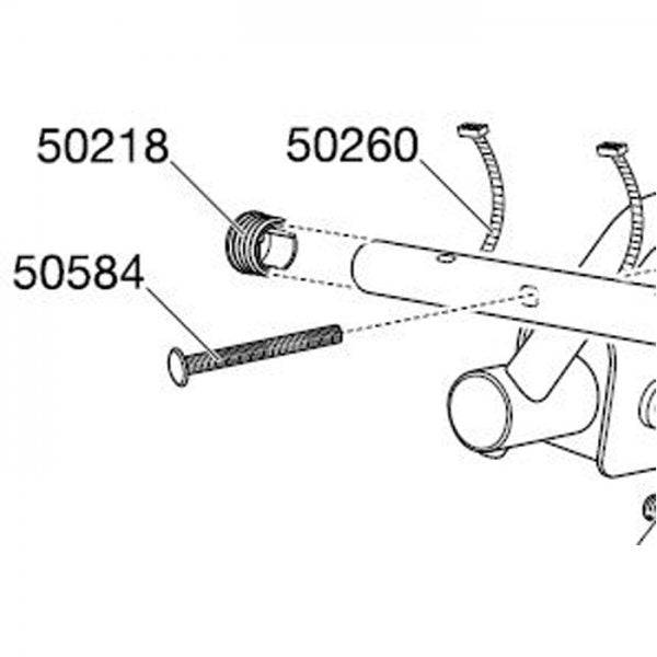 Thule 50218 End Cap 30 mm for car rack accessories, showing a close-up of the genuine spare part on a white background.