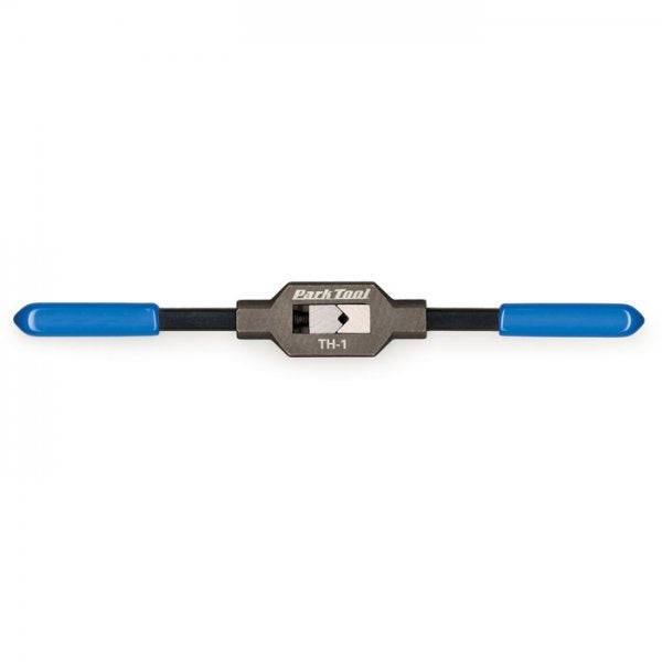 Park Tool TH-1 small tap handle for metric M1.6-M8 and standard taps, used in workshop settings for precise threading.