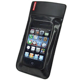 Rixen-Kaul bike phone bag with weather protection and adjustable viewing angle, designed for secure cycling accessory storage.