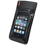 Rixen-Kaul bike phone bag with weather protection and adjustable viewing angle, designed for secure cycling accessory storage.