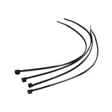 Cateye Zip Ties for cycle computers, pack of 4, durable black mounting accessories for secure bike computer attachment.