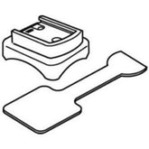 CatEye Strada wireless cycle computer bracket with vibration-reducing rubber pad for easy bike computer mounting.