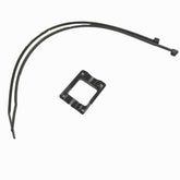 CatEye Strada cycle computer zip tie bracket mounted on a bike handlebar, showcasing durable mounting accessory for cycling computers.