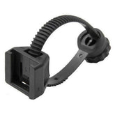CatEye SP-12-F Front FlexTight light bracket mounted on a bicycle handlebar, adjustable and secure for front bike lights.