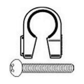 Cateye BS-3 handlebar clamp for bike lights, fits 12.7-13.8mm handlebars, secure mounting accessory for cycling lights.