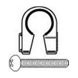 Cateye BS-3 handlebar clamp for bike lights, fits 12.7-13.8mm handlebars, secure mounting accessory for cycling lights.