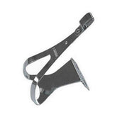 MKS steel toe clips and accessories for road and touring bike pedals, featuring durable metal construction and adjustable straps.