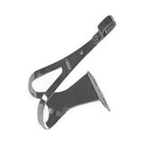 MKS steel toe clips and accessories for road and touring bike pedals, featuring durable metal construction and adjustable straps.