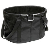 Rixen-Kaul Shopper Handlebar Bag 24L for bikes, lightweight foldable luggage with steel bracket, mounted on bicycle handlebars.