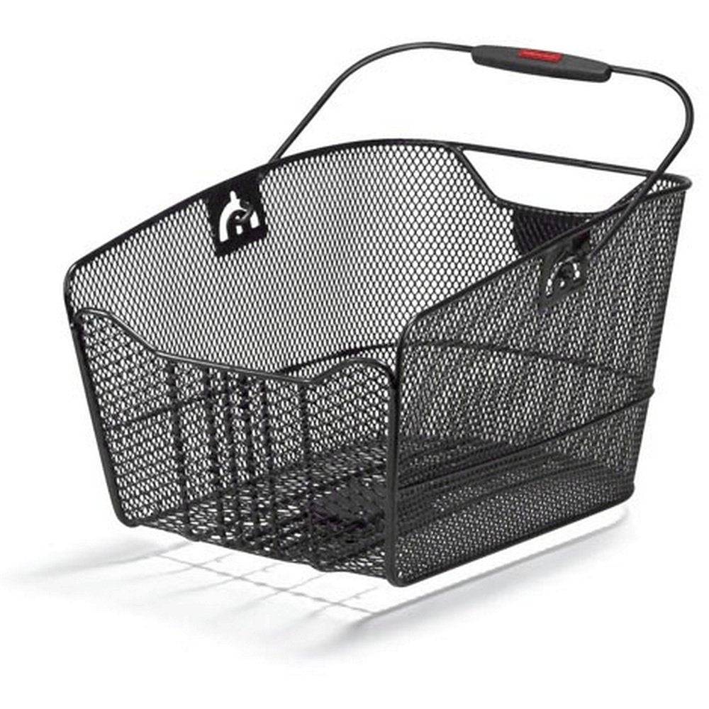 Rixen-Kaul 24L rear bike basket with GTA adapter, quick release, designed for secure attachment and versatile cycling accessories.