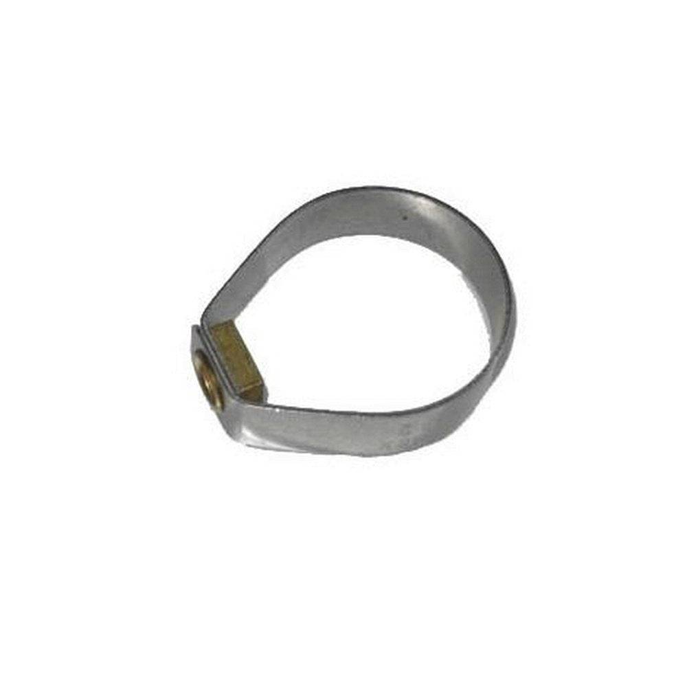 Rixen-Kaul Contour Clamp for 36mm bike seat pillar adapter, bike rack mount accessory, shown attached to a bike seat post.