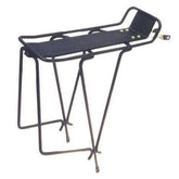 Tortec Tour rear bike rack with offset stay, mudguard, and reflector plate for touring and commuting bicycles.