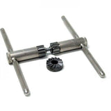 Park Tool BTS-1 bottom bracket tapping and facing set for precise bike maintenance, shown with various tools and components.