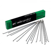 Box of 100 DT Swiss Champion Silver 14G (2mm) wheel spokes, 294mm length, designed for bicycle wheel assembly.
