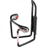 Black Elite Ciussi Gel bike bottle cage with anti-vibration inserts, designed for secure cycling hydration.