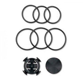 Garmin quarter turn edge GPS computer handlebar mount with bolts, compatible with standard and oversize bike bars.