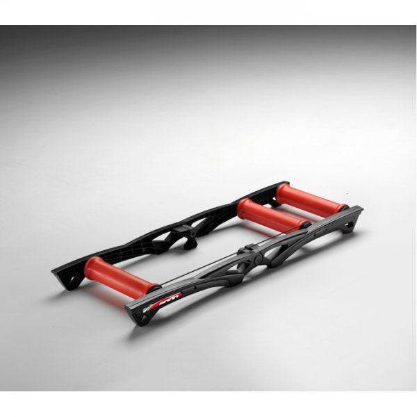 Elite Arion parabolic rollers for indoor cycling, foldable training accessories with smooth rolling surface for effective bike training.