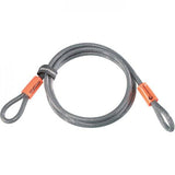 Kryptonite Kryptoflex 7ft braided steel bike lock cable with protective coating and loop ends for U-lock security.