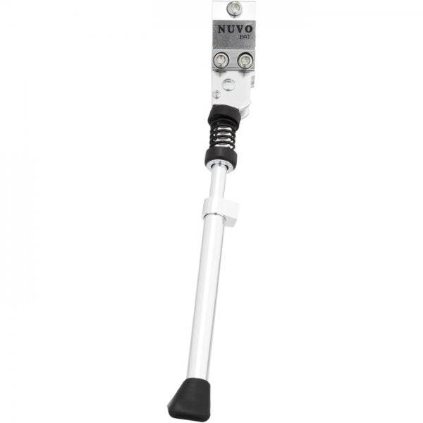 M Part universal adjustable bike kickstand for 20-28 inch wheels with hardware, mounted on a bicycle frame.