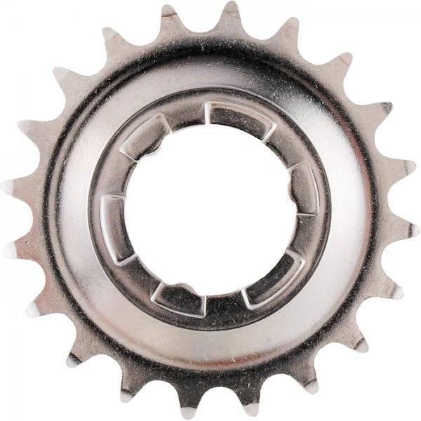 Shimano Nexus 20T sprocket replacement for geared hubs, genuine Shimano Nexus component, close-up of metal gear part.