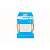 Shimano stainless steel gear inner wire for road and MTB bikes, 1.2mm x 2100mm, bike components for gear shifting.
