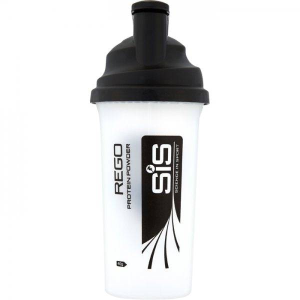 Science In Sport 700ml clear protein shaker bottle with mixing ball, ideal for blending SiS powders and supplements.