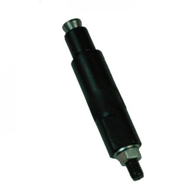 Wheels Manufacturing R6 sealed bearing extractor tool in a workshop setting, used for precise bearing removal from bicycle wheels.