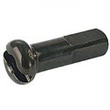 DT Swiss Prolock black brass nipples with Loctite threadlock, 16 mm, box of 100, for bicycle wheel components.