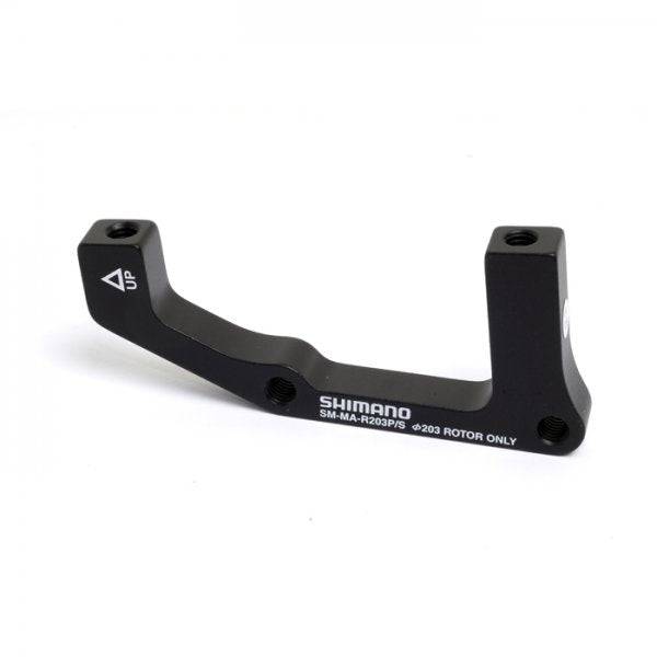 Shimano disc brake adapter for post mount caliper, I/Std frame, compatible with 203mm rotor, cycling component part