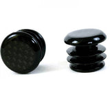 Pair of M Part carbon fiber look bar end plugs for road bike drop handlebars, designed as stylish handlebar components.