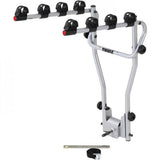 Thule 9708 HangOn 4-bike towball carrier with tilt function and lock options, showing the carrier mounted on a vehicle.