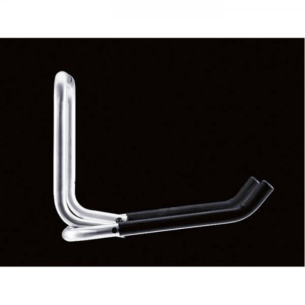 Thule 9771 wall hanger accessory with foldable hooks for all Thule rear-mounted car carriers, mounted on a wall.
